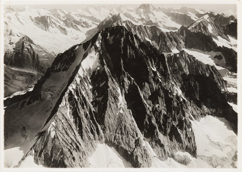 Photo Walter Mittelholzer - Bietschhorn du sud-ouest de 3800 m, Suisse