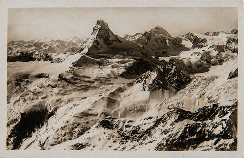 Photo Walter Mittelholzer - Mont Cervin, Dent d'Hérens de 4000 m