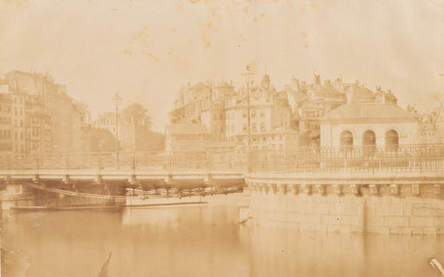 Genève - Le pont des Bergues et le quartier de l'Île