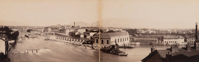 Genève - La construction du bâtiment des forces motrices