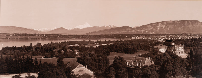 Genève - Panorama pris du collège international "la Châtelaine" vers 1890