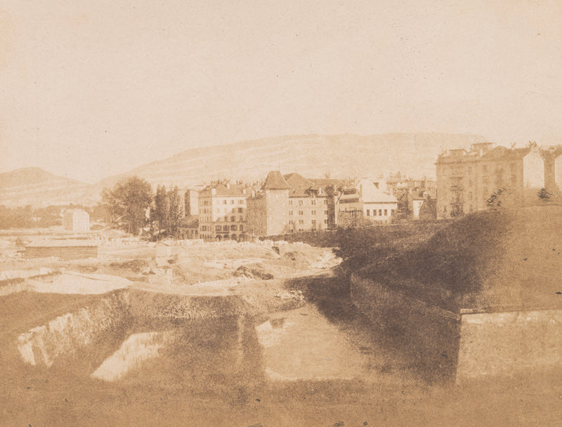 Genève - Les fossés et terreaux de Chantepoulet, et l'ancienne caserne