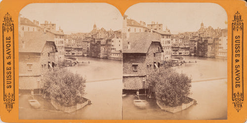 Genève - Vue sur le Rhône, prise du Pont-Neuf