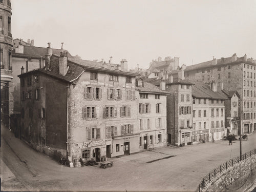 Photographie ancienne de Genève - Le quai du Seujet vers 1925, Suisse