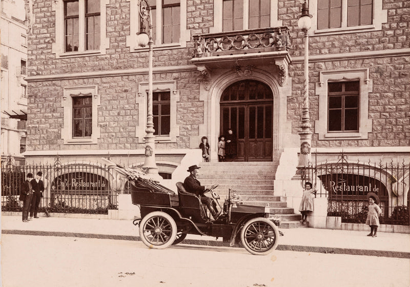 Genève - Rue du Stand, l'hôtel et le restaurant de l'Arquebuse vers 1910, Suisse