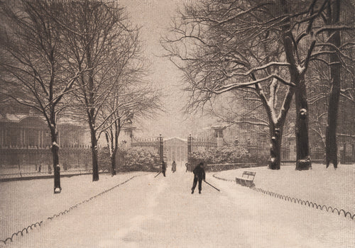 Genève - Hiver aux Bastions, vers 1925