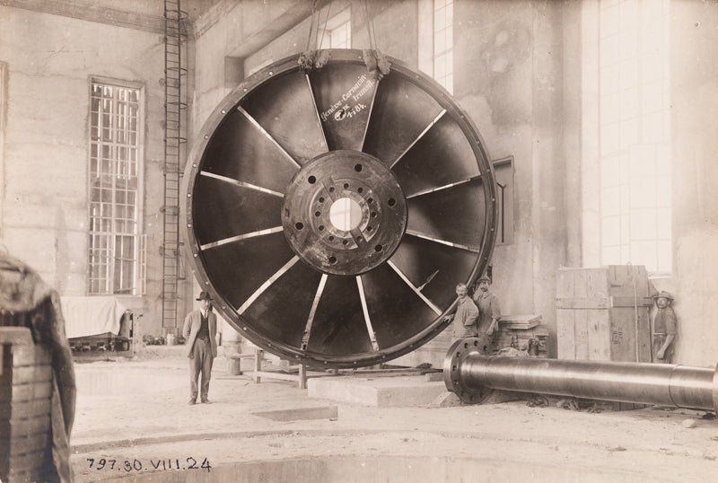 Genève - Roue turbine Charmilles, 30 août 1924