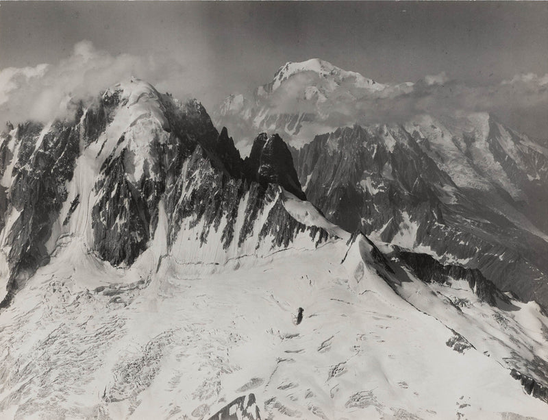 Walter Mittelholzer - Aiguille Verte, Les Drus, Mont Blanc vue du Nord de 4000 m, Suisse