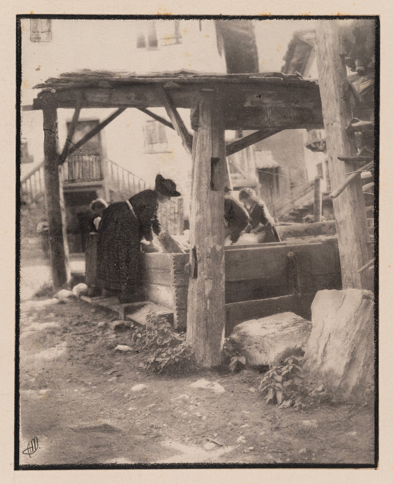 Antoine_Mazel_La fontaine des Haudères