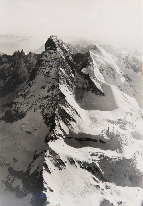 Walter Mittelholzer - Matterhorn, Dent d'Hérens vue du nord-ouest 