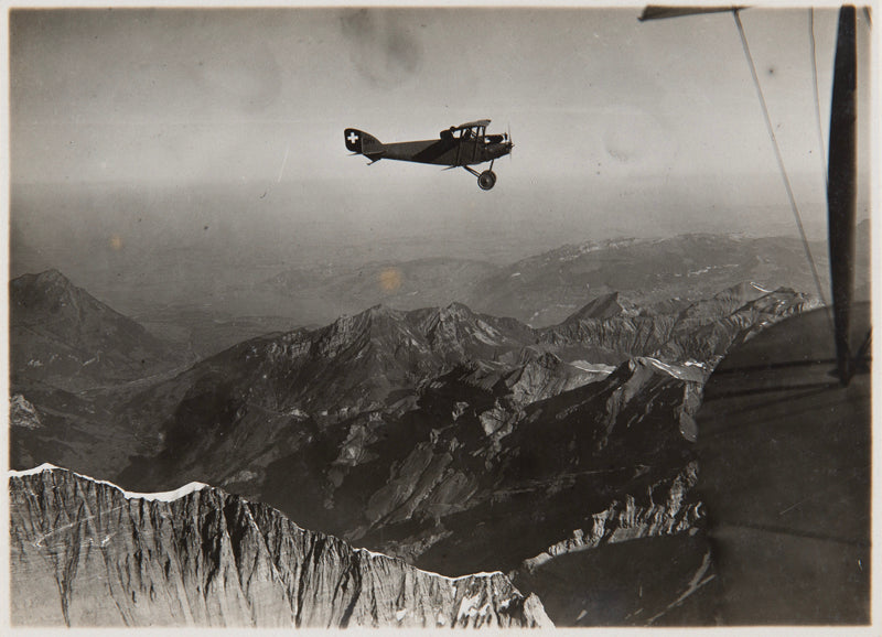 Mittelholzer  - Niesen, Thunersee, Dreispitz, Blüemlisalpgipfel, Kandertal, Flugzeug vu du Sud de 4000 m, Suisse