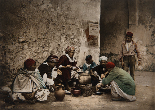 Photochrom Kairouan, Cuisinier ambulant, Tunisie