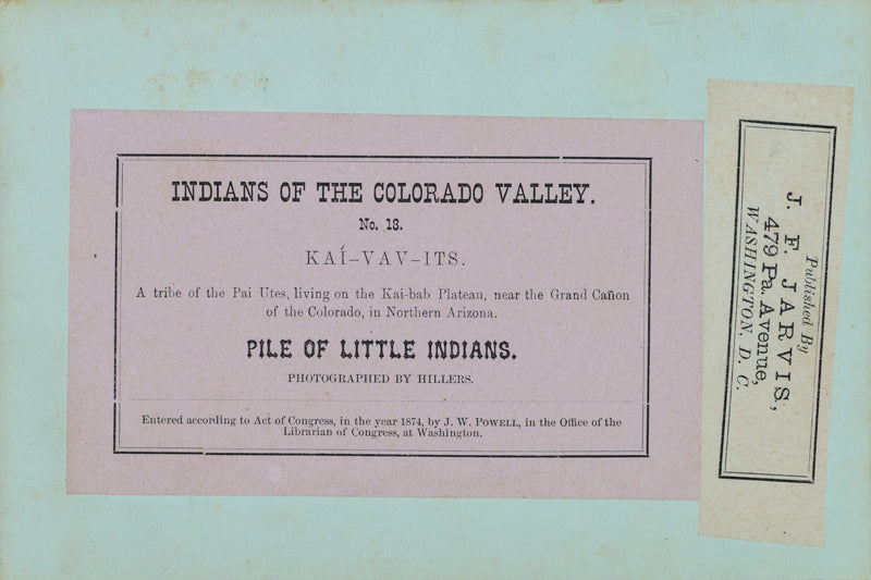 Indiens de la vallée du Colorado, No. 18. KAI-VAV-ITS, USA