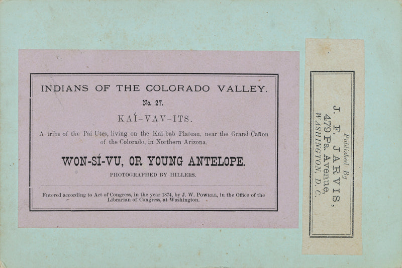  Indiens de la vallée du Colorado, No. 27. KAI-VAV-ITS, USA