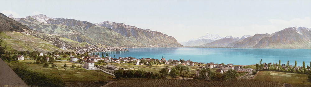 Panorama du lac Léman, Vaud, Suisse