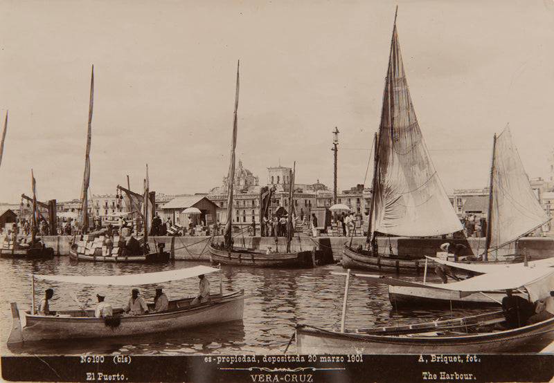 Alfred Saint-Ange Briquet - Le port, El Puerto, Veracruz, Mexique 
