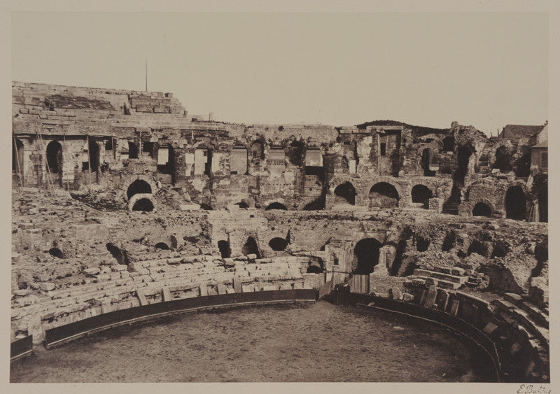 Nîmes, Amphitheater No 103, France. Photographer : Eduard Denis Baldus