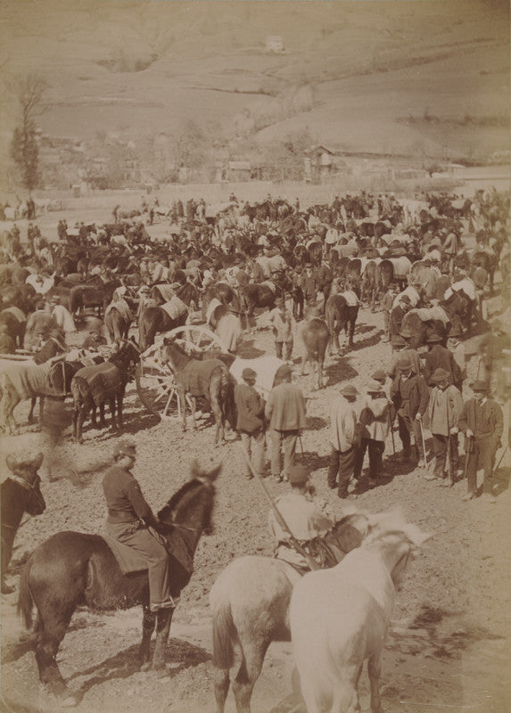 Gabriel Loppé - Embrun, le marché, France. 