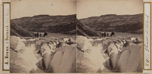 Adolphe Braun - Glacier d'Aletsch, Chambre noire du photographe, Märjelensee à l'arrière-plan, Suisse