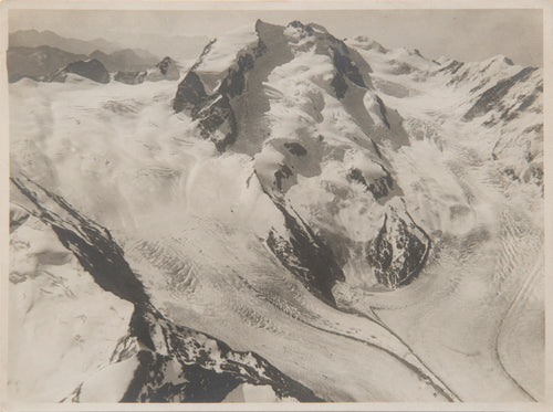 Walter Mittelholzer (1894-1937). Mte. Rosa, u. Lysskamm mit Gornergrat