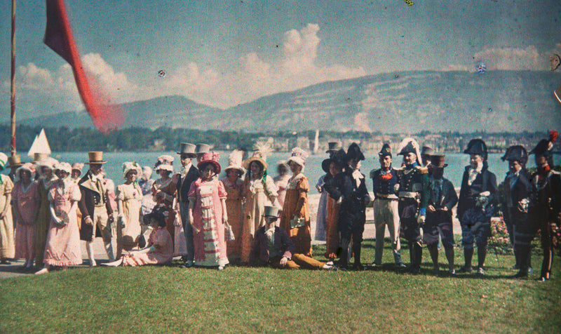 Boissonnas - Les fêtes de juin 1914, "Groupe d'élégants" Genève