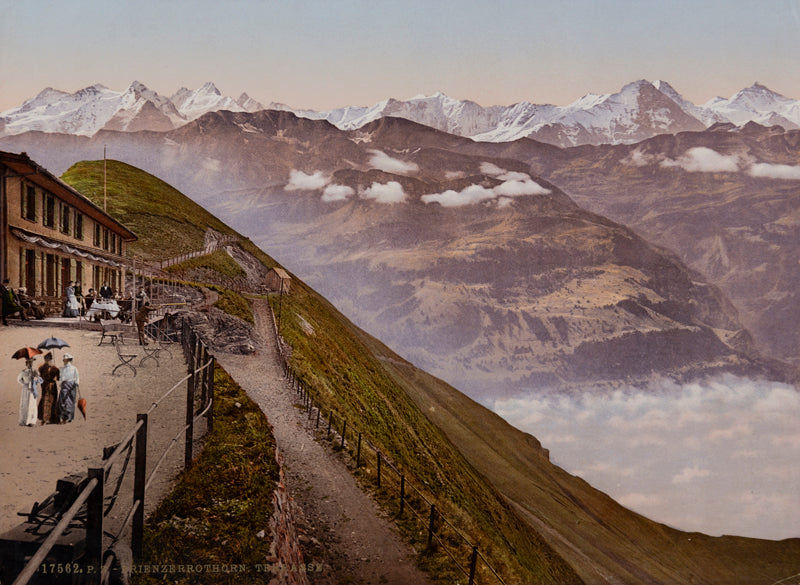 Photochrom - Brienzerrothorn, Terrasse, Berne, Suisse