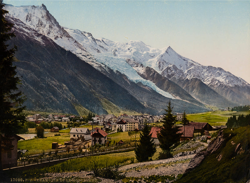 Photochrom - Chamonix et le Mont-Blanc, France