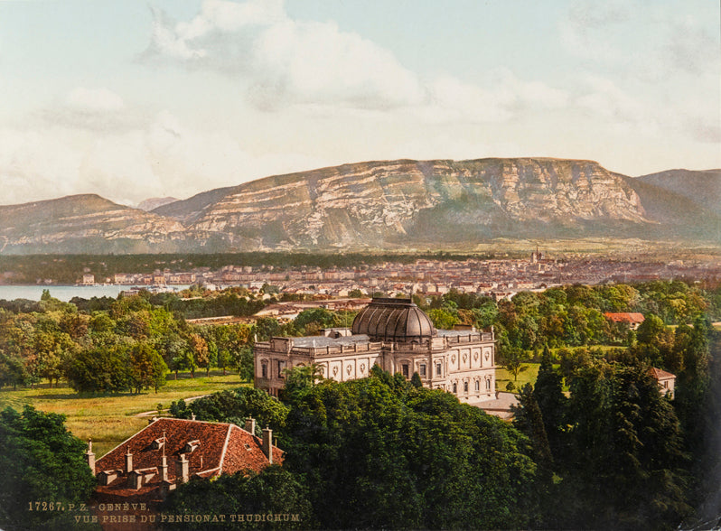 Photochrom de Genève, vue prise du pensionnat Thudichum, Suisse