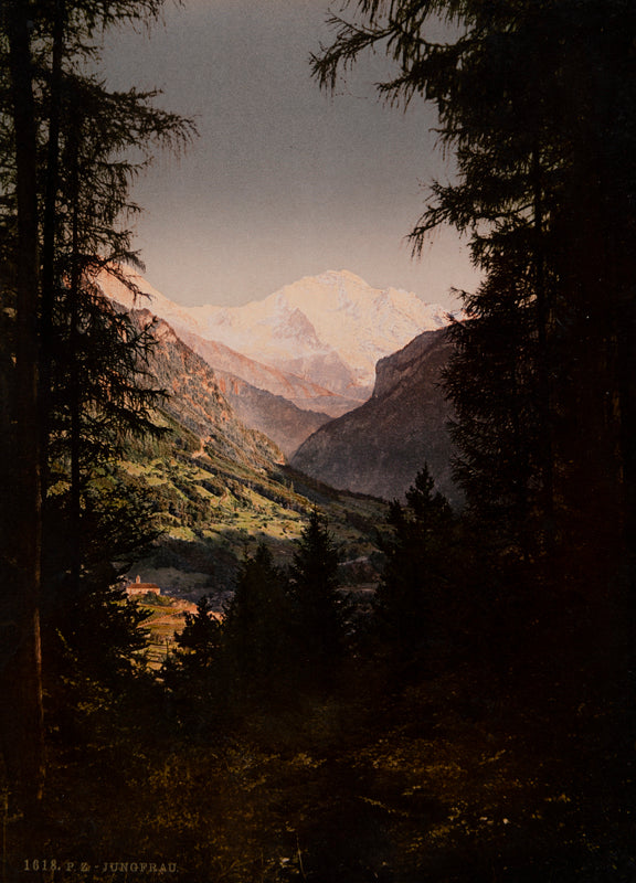 Photochrom de la Jungfrau, Berne, Suisse