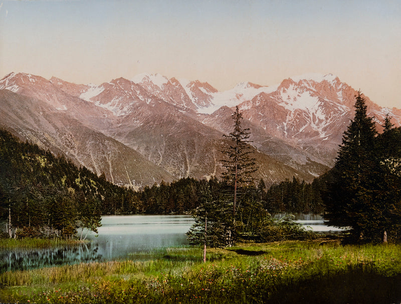 Photochrom - Lac de Champex II, Valais, Suisse