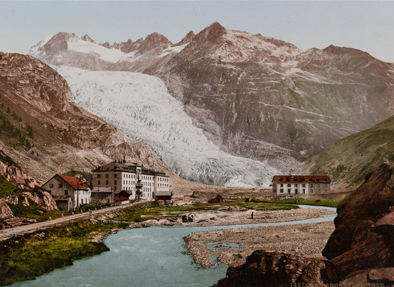 Photochrom - Rhonegletscher, Valais, Suisse