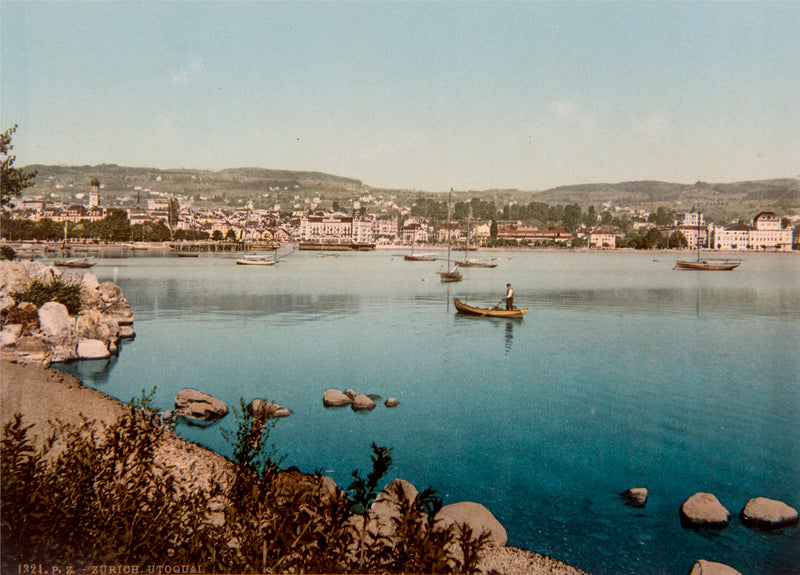 Photochrom, Utoquai, Zürich, Suisse