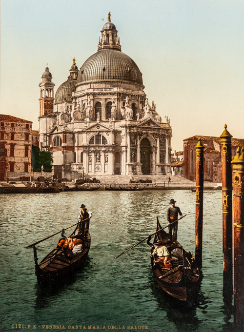 Photochrom de Venise, Basilique Santa Maria della Salute, Italie