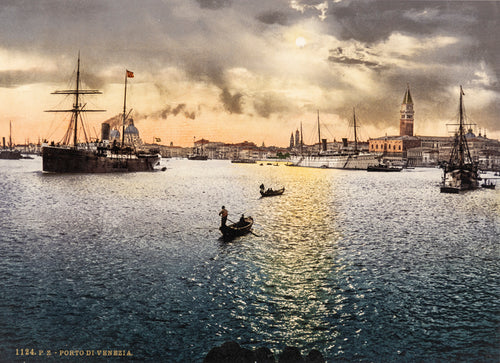 Photochrom de Venise, le port, Italie  Modifier le texte alternatif