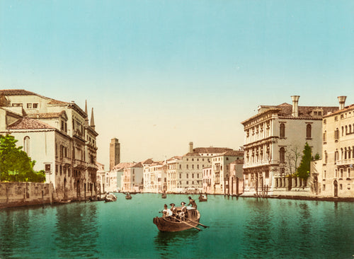 Photochrom de Venise, Palais Vendramin-Calergi, Italie