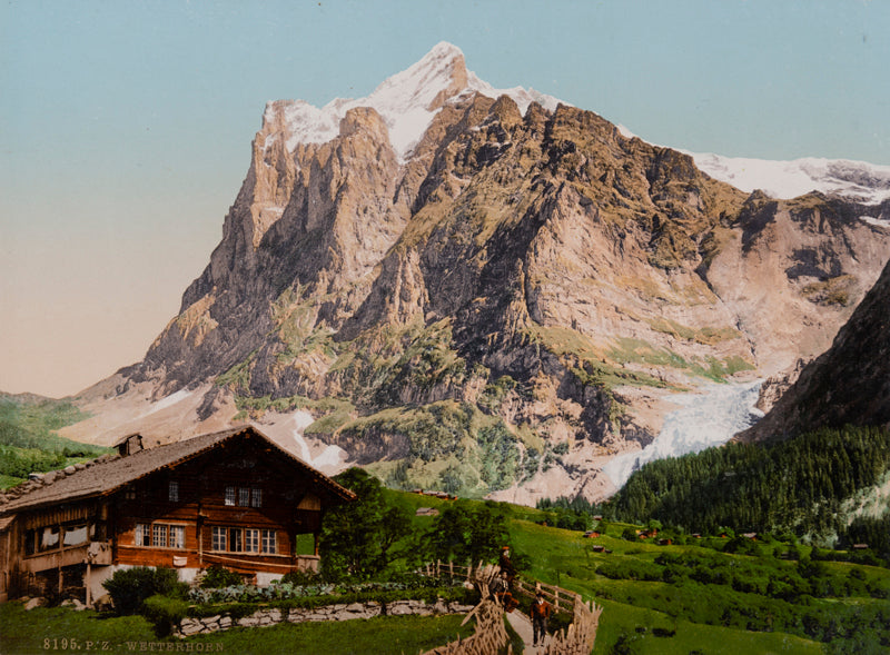 Photochrom de Wetterhorn, Berne, Suisse