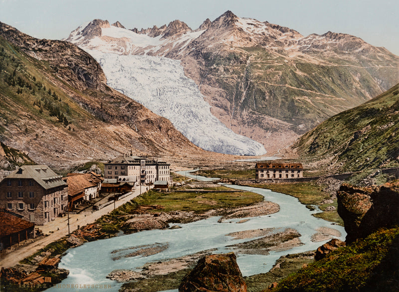 Photochrom du Glacier du Rhône, Valais, Suisse